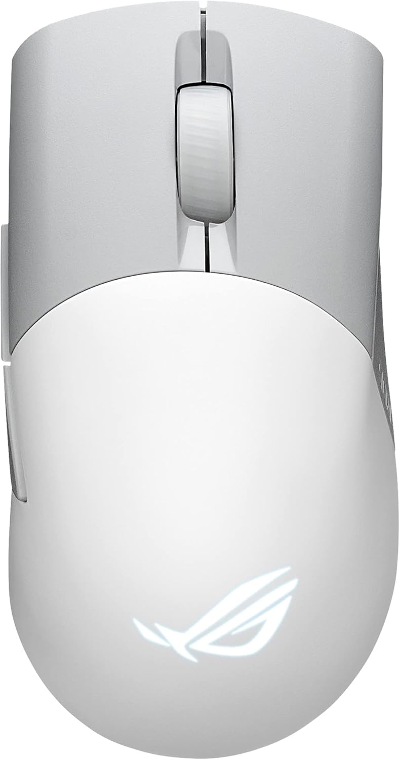ASUS Gaming Mouse Wireless ROG Keris Wireless Aimpoint (36,000 dpi/Tri-Mode Connection/Replaceable Switch/119 Hours of Continuous Operation/PBT Button/Genuine Domestic Product) White