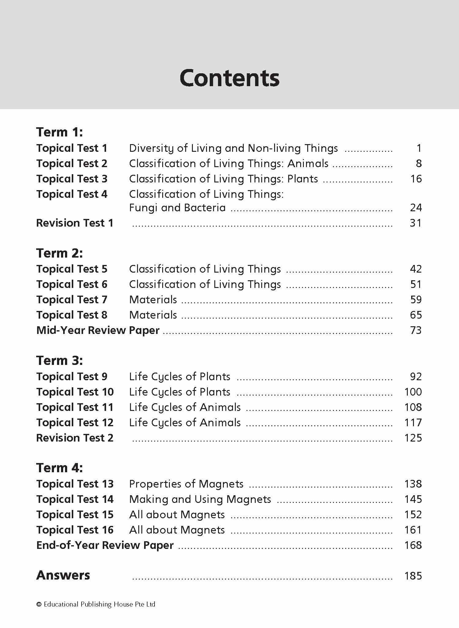 Primary 3 Science Topical Class Tests (2nd Edition)