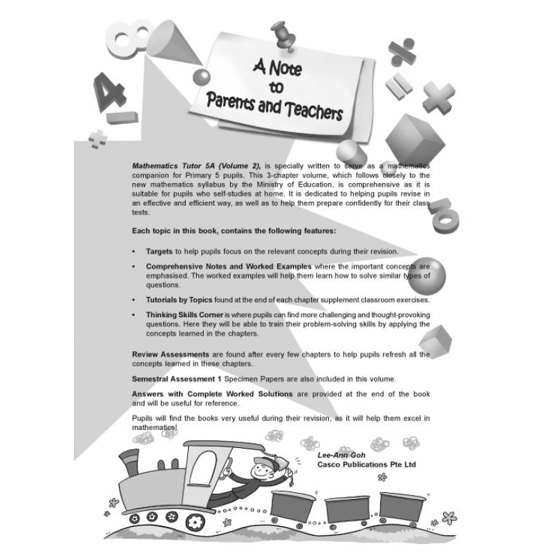Primary Five Mathematics Tutor 5A (Volume 2)