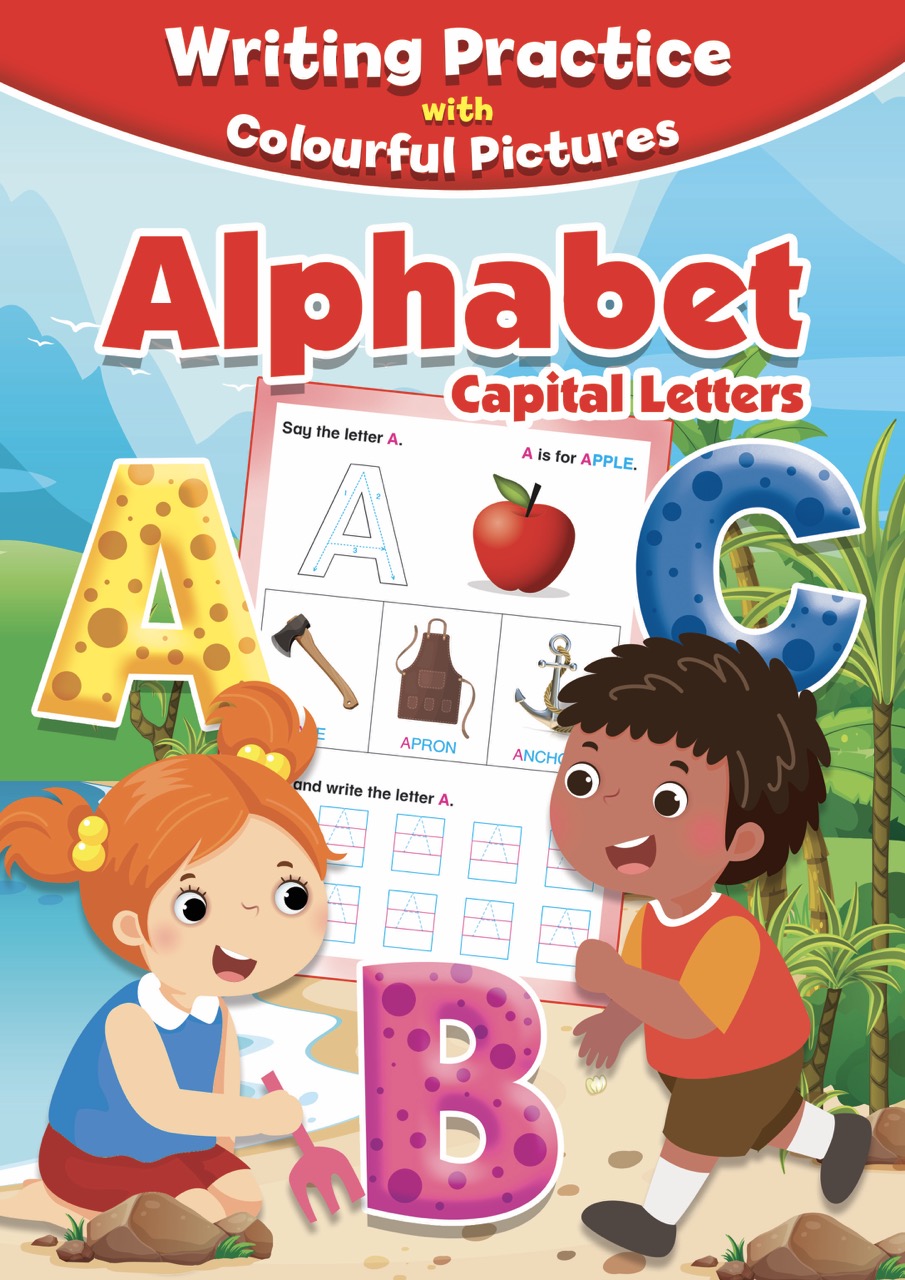 Writing Practice with Colourful Pictures Alphabet Capital Letters