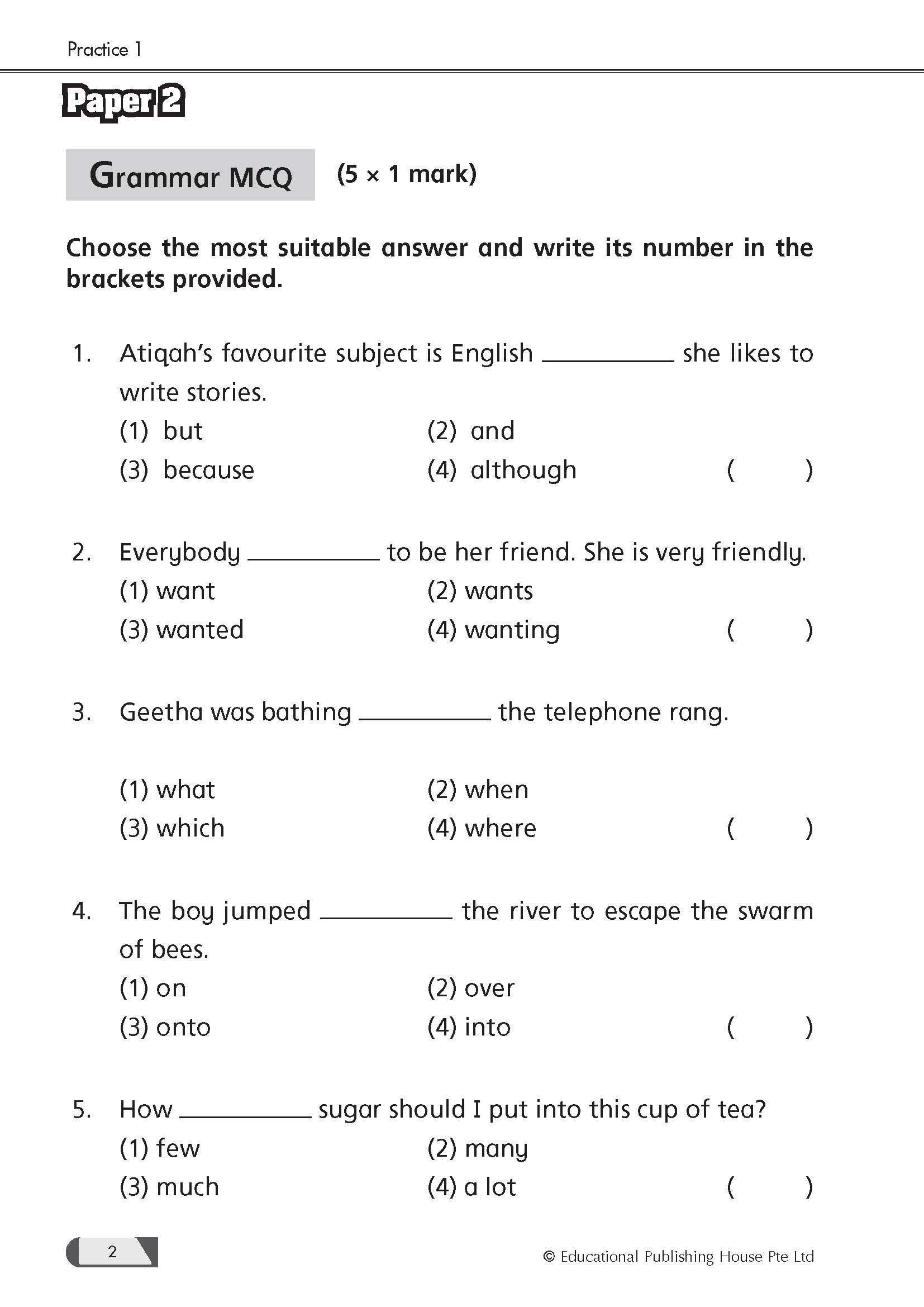 Primary 1 English Practice Package