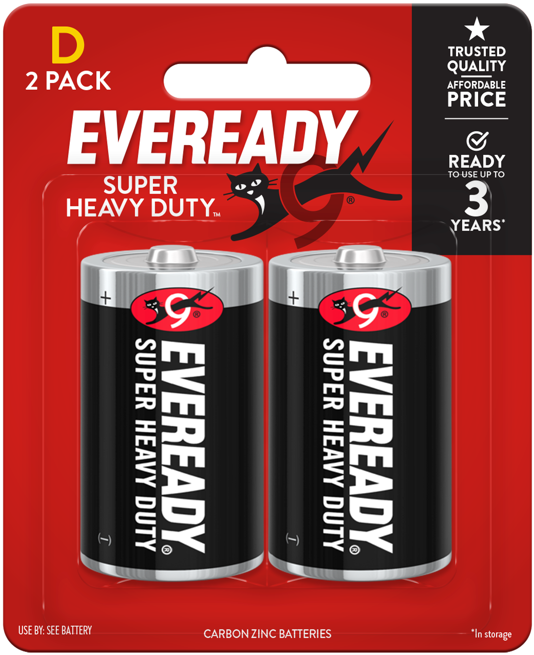 Energizer Max Battery E95BP2 D Size 2pcs