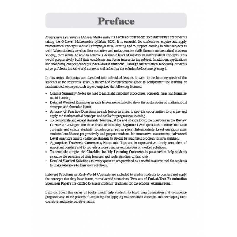 Secondary 3 Mathematics Topical Guide - Revised Edition