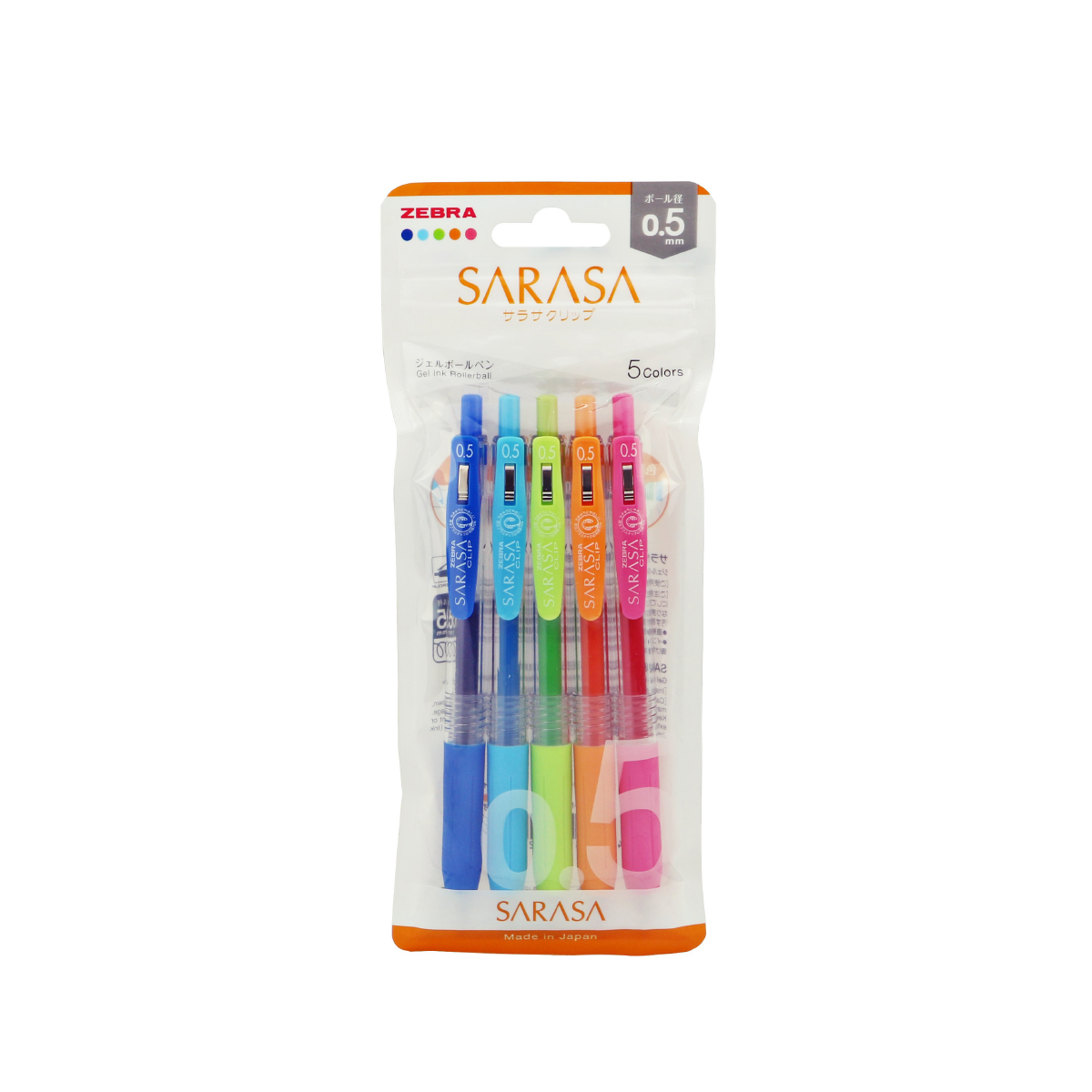 Zebra Sarasa Clip 5 Cols Set – Popular Bookstore