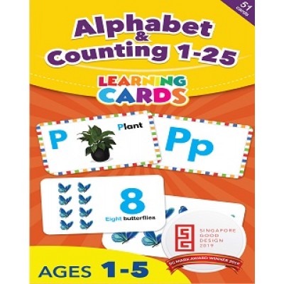 FLASHCARD: Alphabet & Counting 1-25 Learning Cards