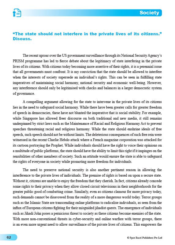 GCE A-Level General Paper 60 Model Essays