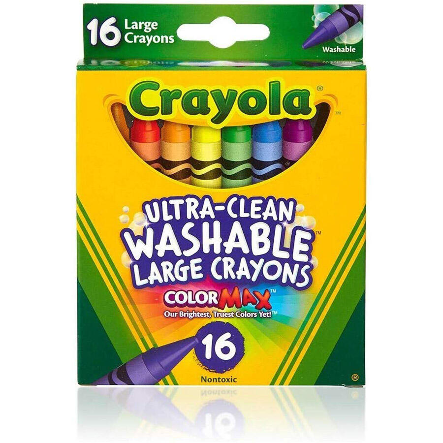 Crayola Ultraclean Washable Large Crayons 16's 523281