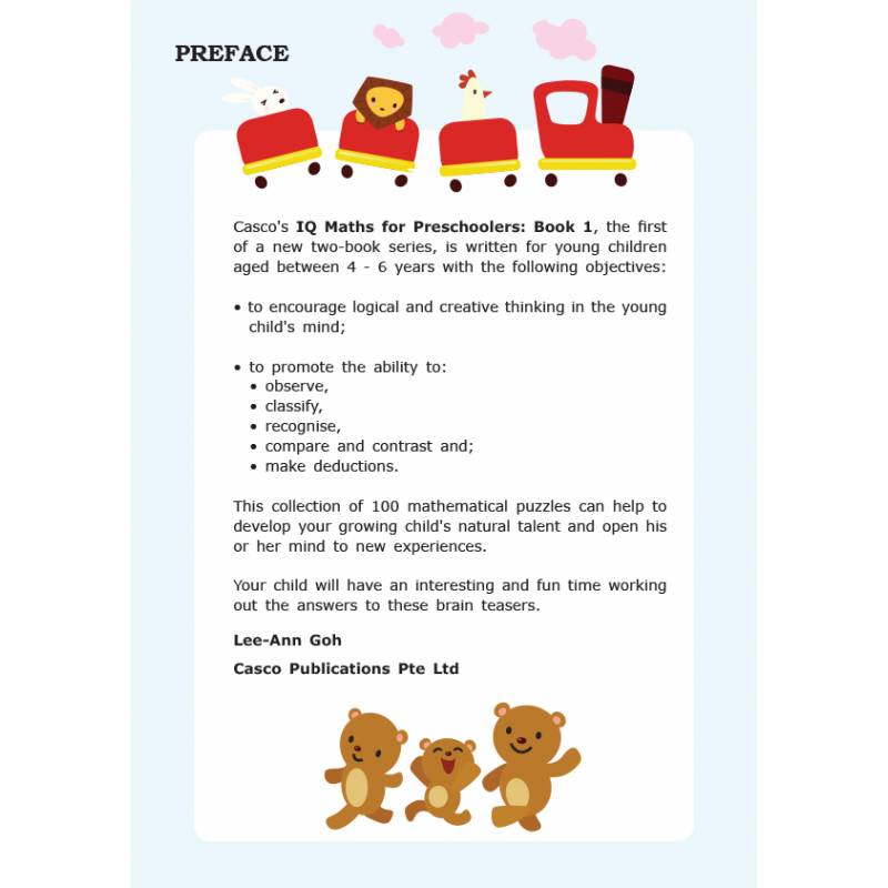 Preschoolers IQ Maths Book 1