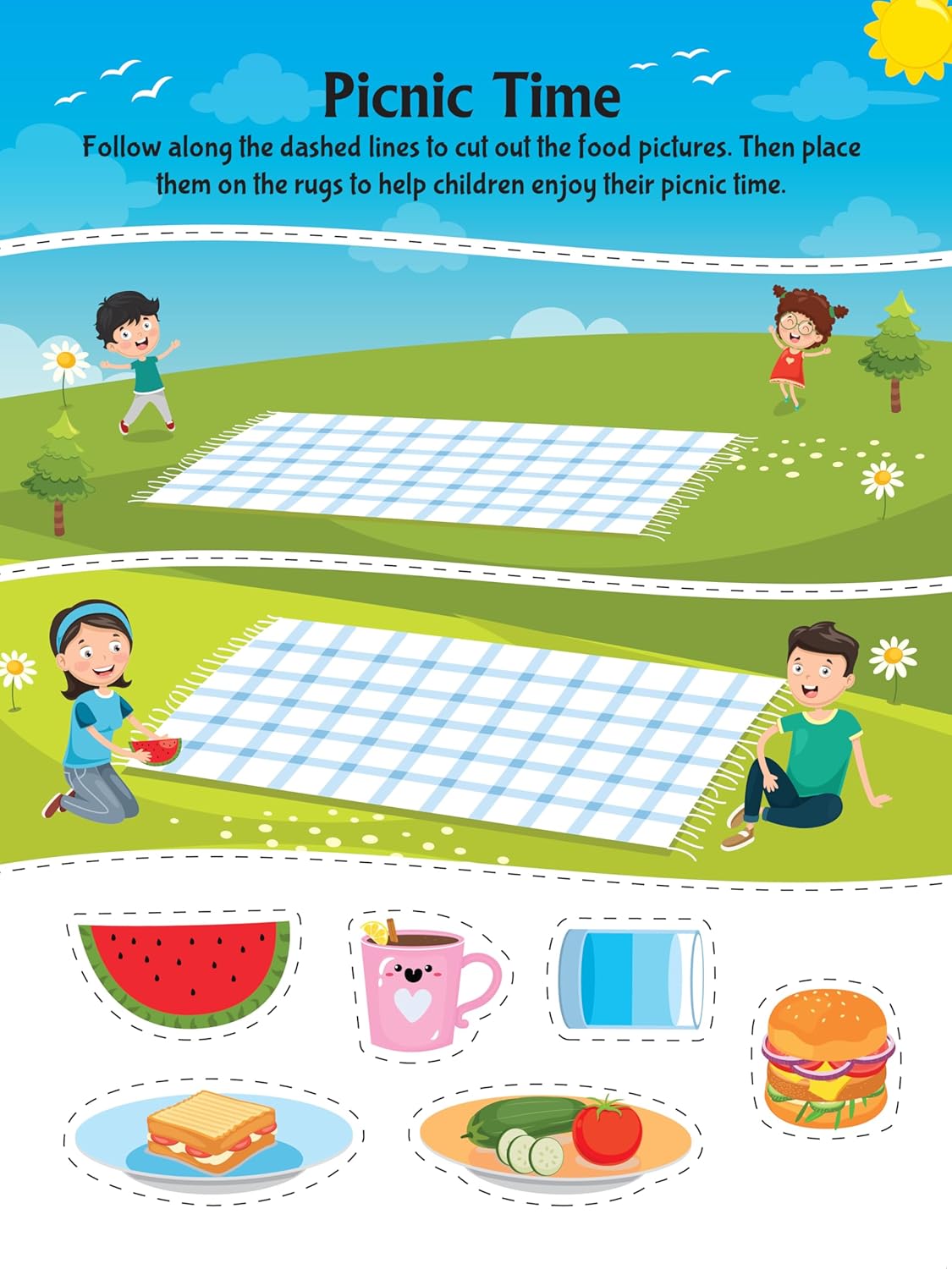 Scissors Skills Activity Book - Tasty Foods