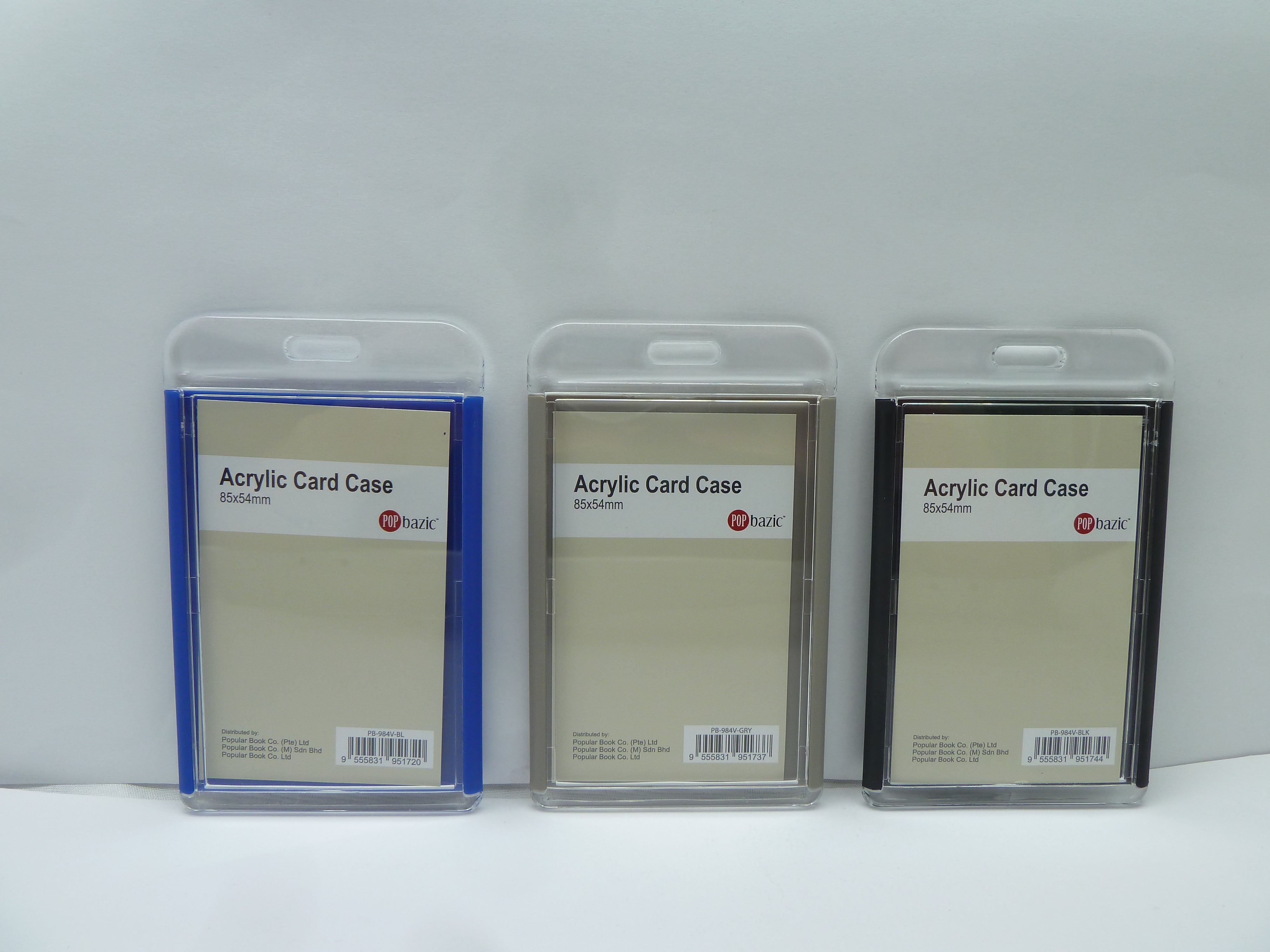 Pop Bazic Acrylic Card Case 85mm X 54mm (vertical) – Popular Book