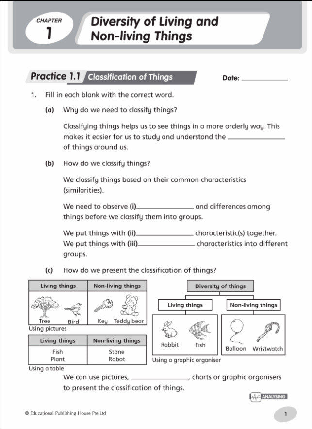 Primary 3 Science Practice