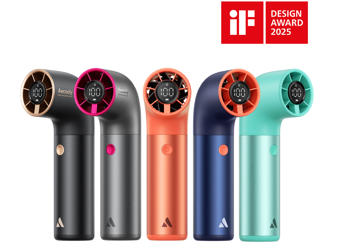 Aecooly Aero Ultra Handheld High-Speed Fan - Grey Purple