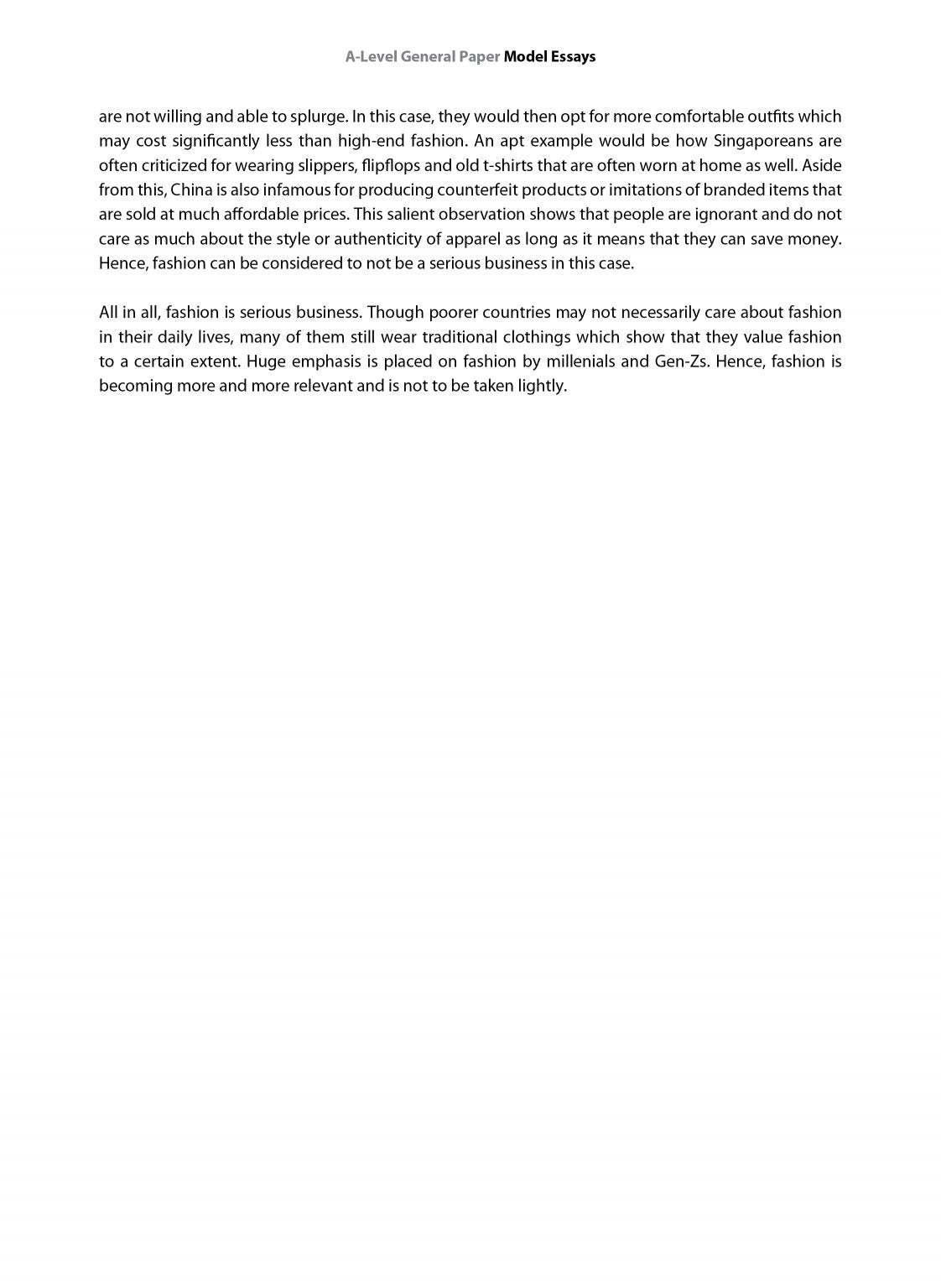 A-Level General Paper Model Essays – Write Your Way to an ‘A’