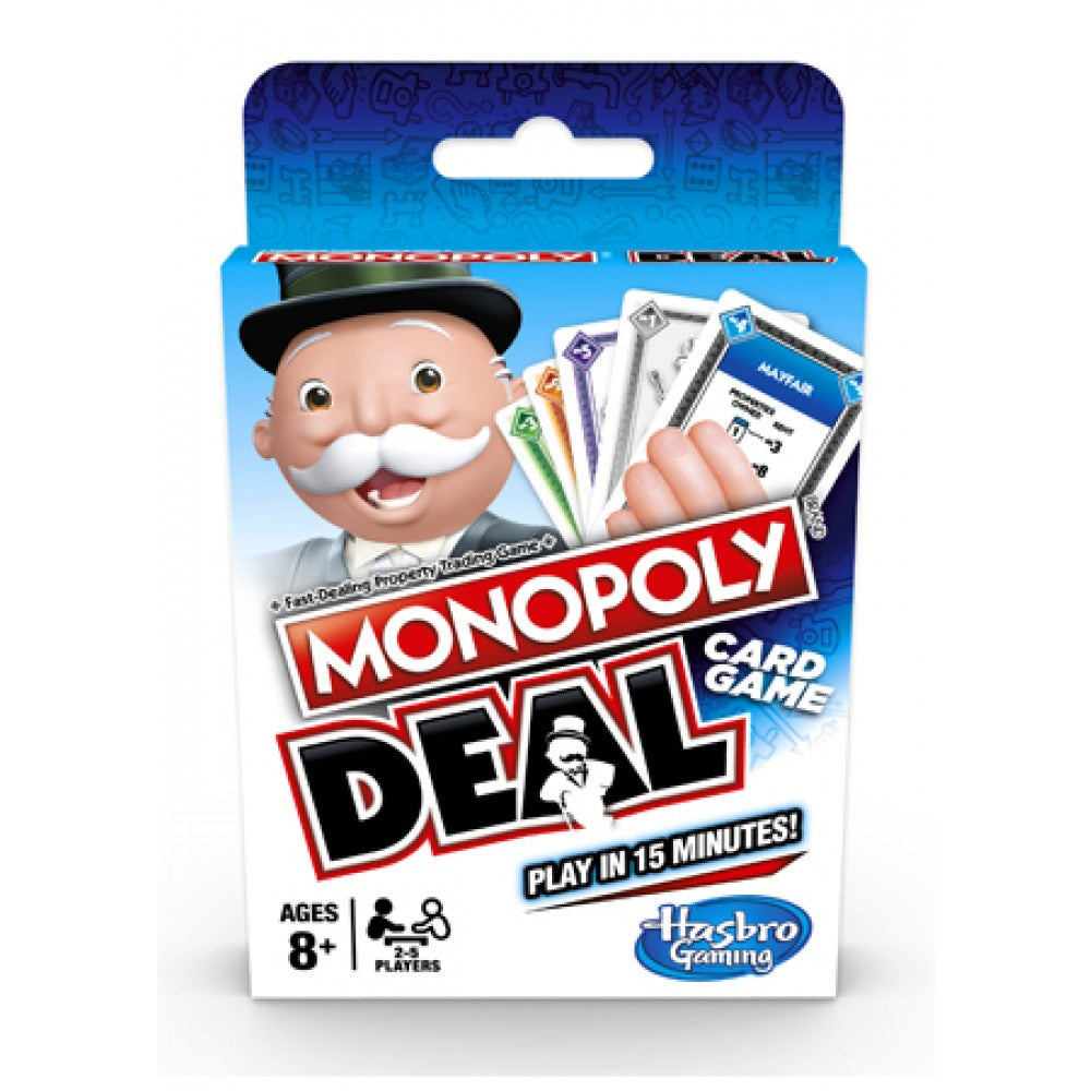 The Monopoly Brand Deal Card Game is all the fun of the Monopoly game in a quick-playing card game