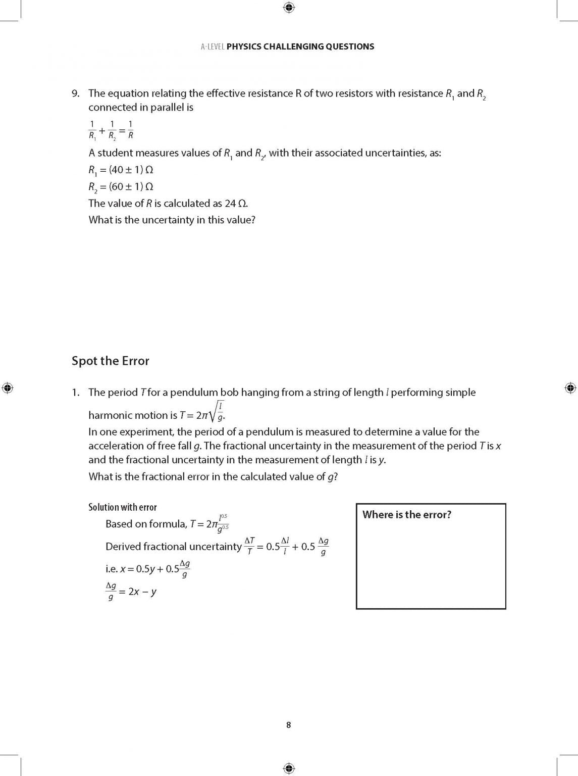 A-Level Physics Challenging Questions With Solutions