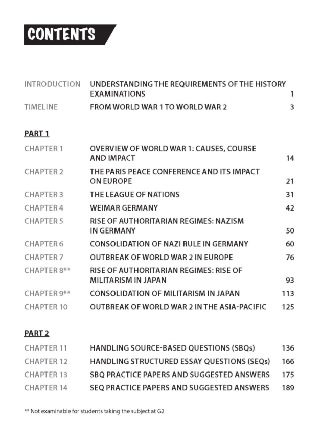 Complete Guide Secondary 3 History Elective for G2 & G3