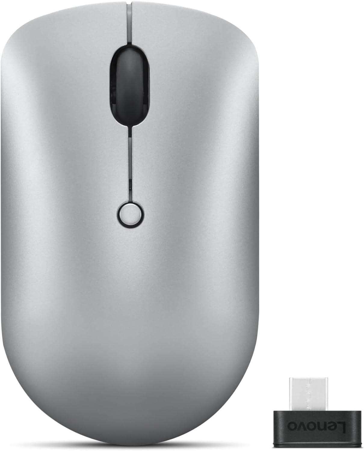 Lenovo 540 Wireless Computer Mouse for PC, Laptop, Computer with Windows or Chrome OS - 2.4 GHz USB-C Wireless Pairing Receiver - Compact Size - 18-Months Battery Life - Ambidextrous - Cloud Grey