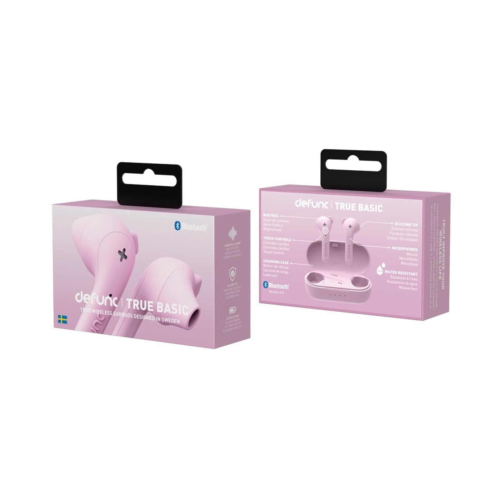 Defunc True Basic Wireless Earbuds, Pink
