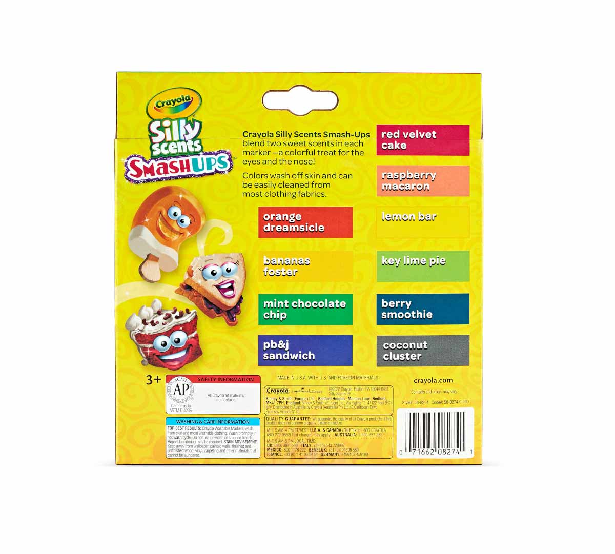 Crayola Wash Marker S/scents Bl 10col 588274