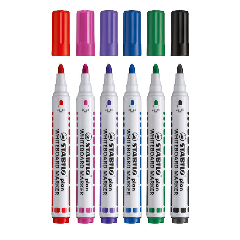 STABILO WHITEBOARD MARKER-6 COL
