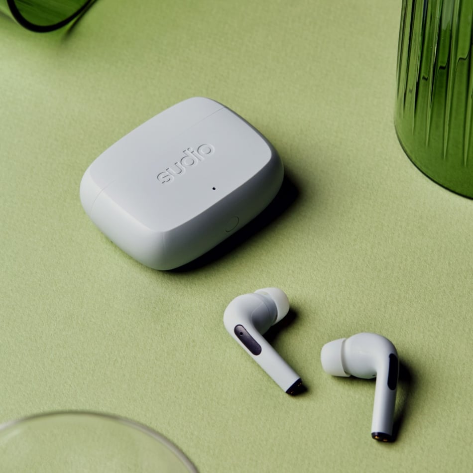 Sudio N2 Pro True Wireless Bluetooth in-Ear Earbuds with ANC - Multipoint Connection, IPX4 Water Resistant, USB-C Charging, Microphone, 30h Play Time with Charging Case (Steel Blue)