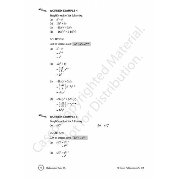 Secondary Mathematics Tutor 3A Volume 1