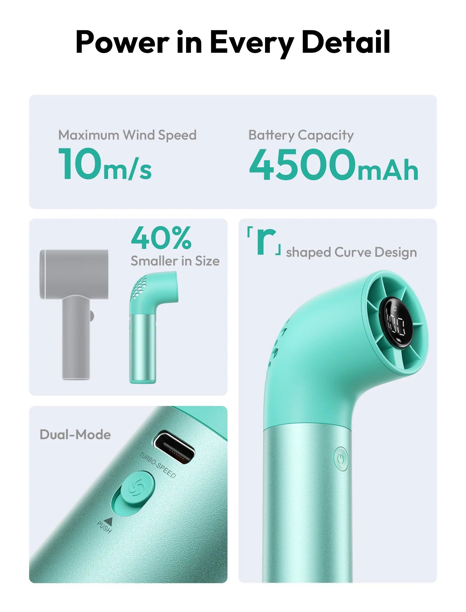 Aecooly Aero Ultra Handheld High-Speed Fan - Green