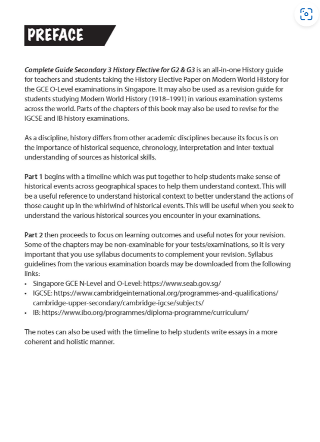 Complete Guide Secondary 3 History Elective for G2 & G3