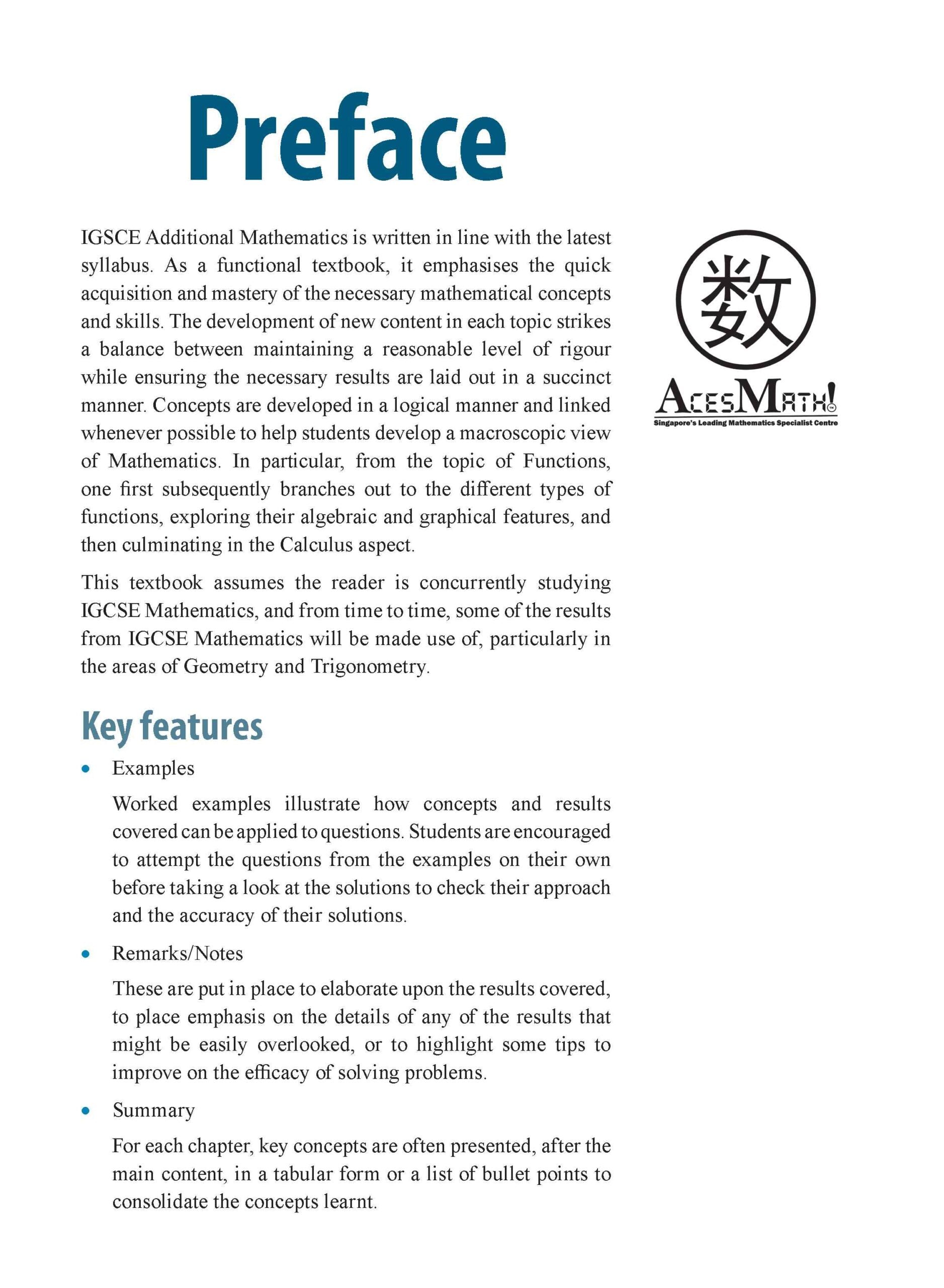IGCSE Additional Mathematics