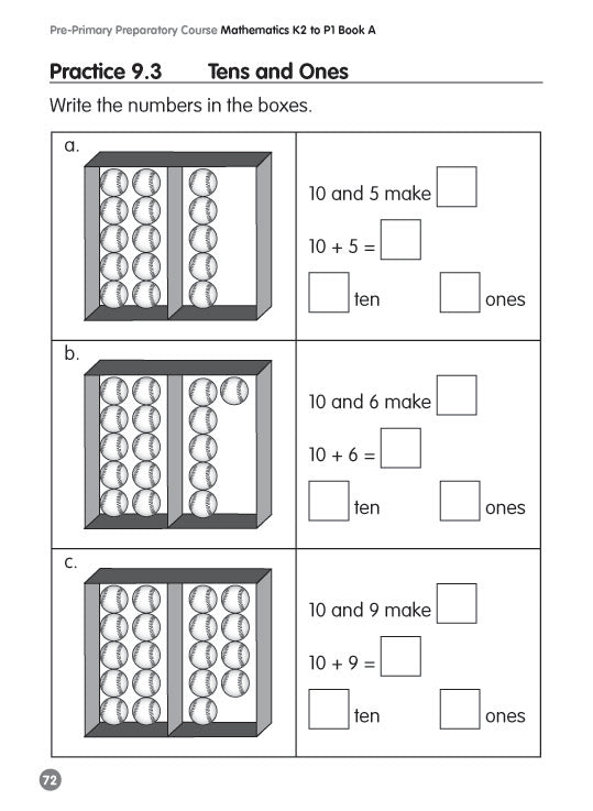 Pre-Primary Preparatory Course Mathematics K2 to Primary 1 Book A