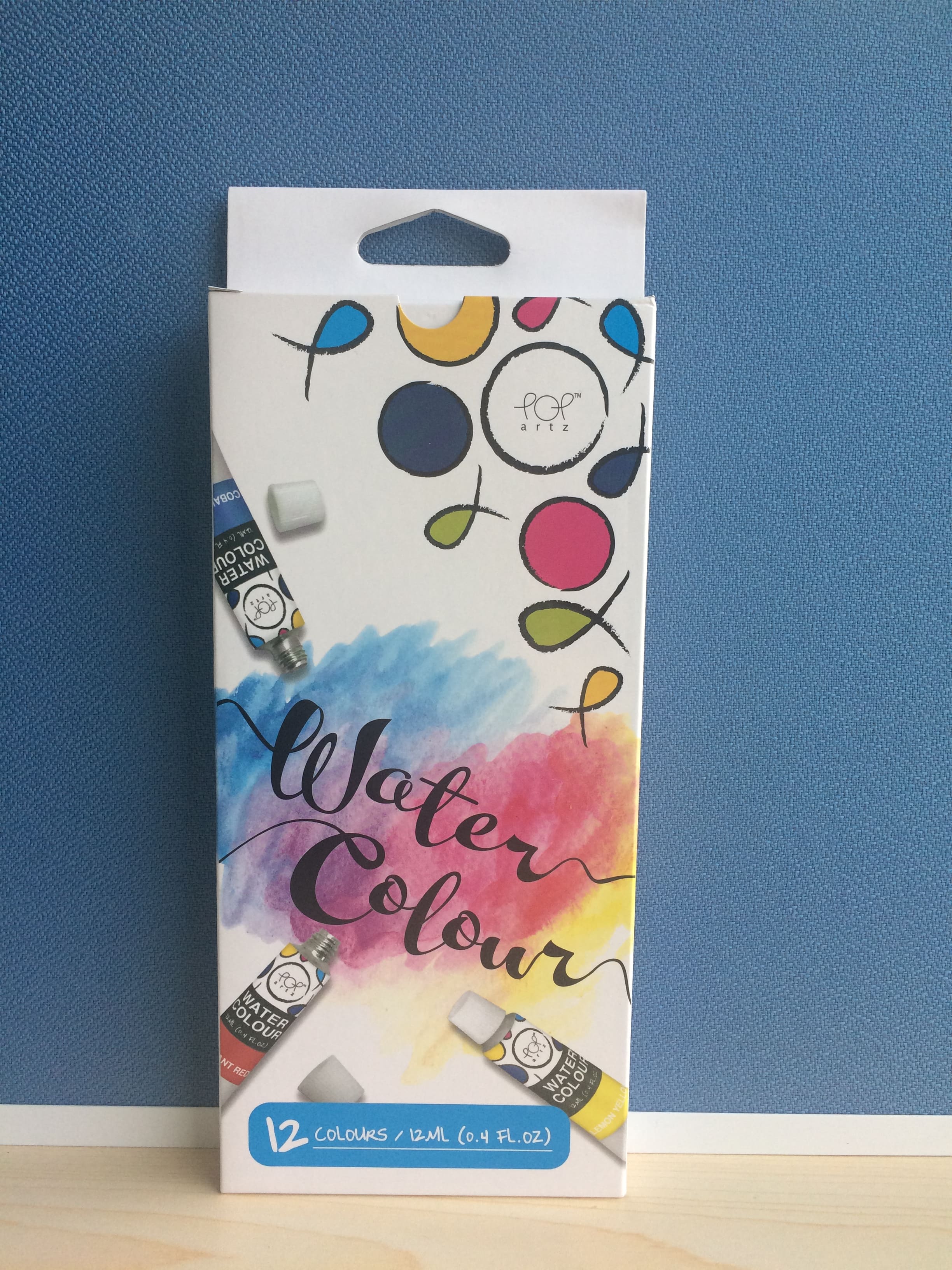 POP Artz Water Colour Paint 12ml 12 Colours Set