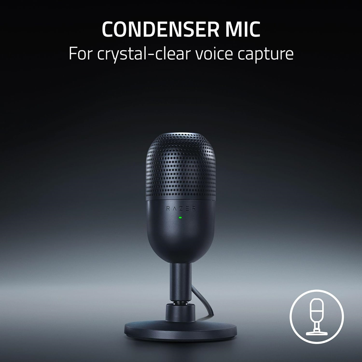 Razer Seiren V3 Mini Ultra-Compact USB Microphone Black