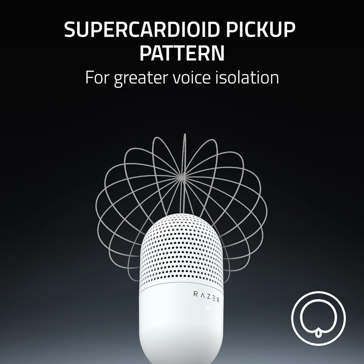 Razer Seiren V3 Mini Ultra-Compact USB Microphone White