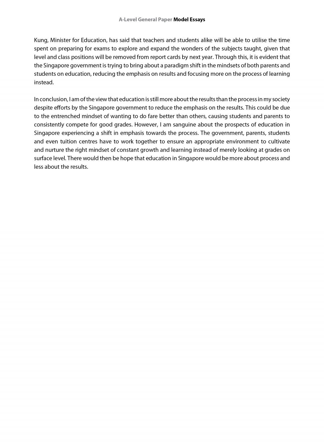 A-Level General Paper Model Essays – Write Your Way to an ‘A’