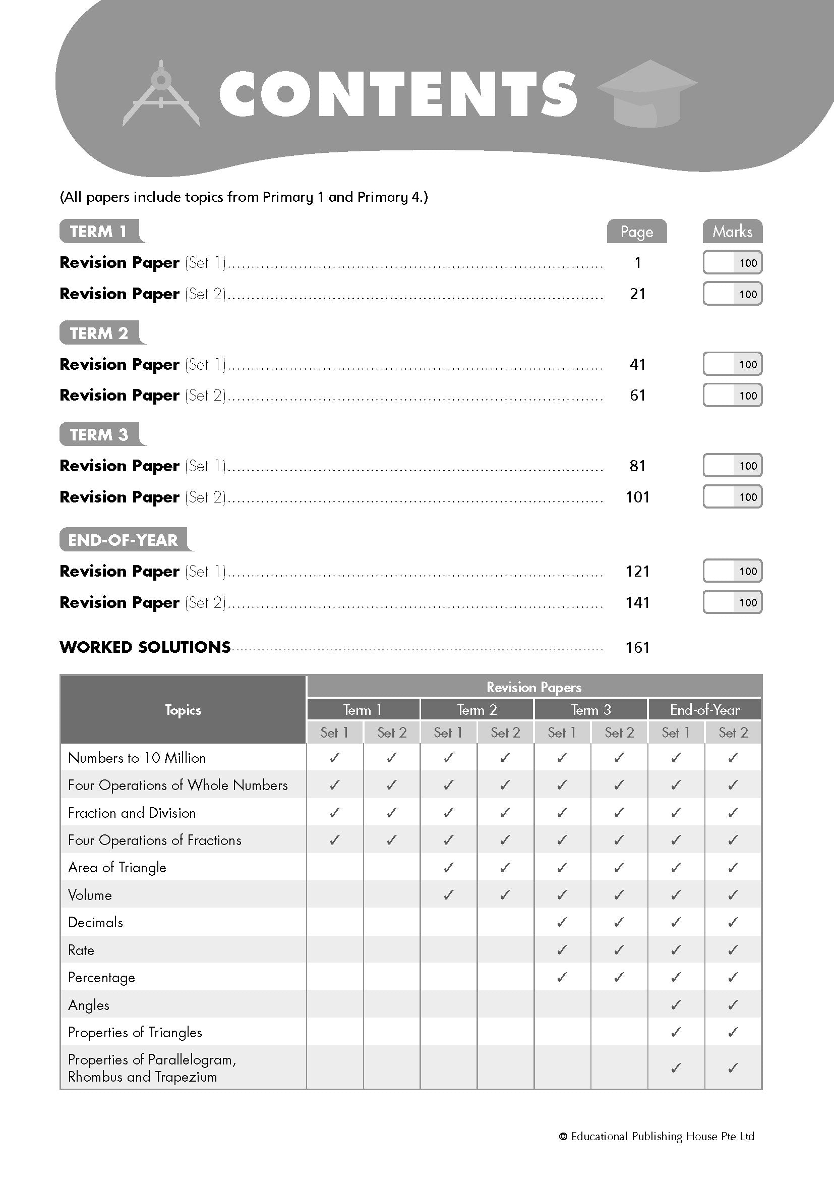 Primary 5 Maths Revision Papers