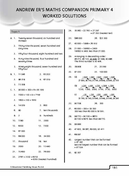 Primary 4 Andrew Er’s Maths Companion (4th Edition)