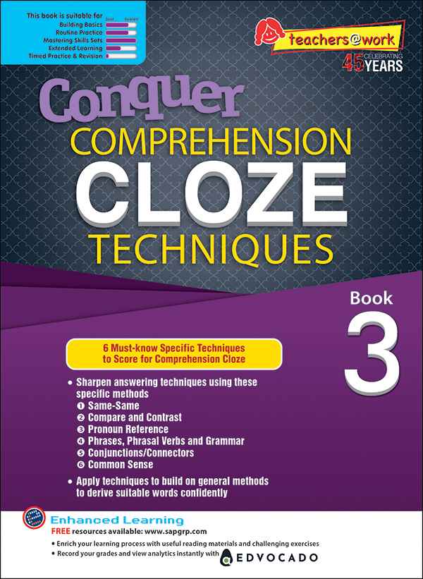 Conquer Comprehension Cloze Techniques Book 3 – Popular Book Company ...