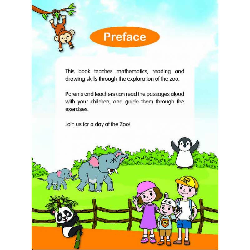 K2 Preschool Maths And Drawing Book 1: Zoo