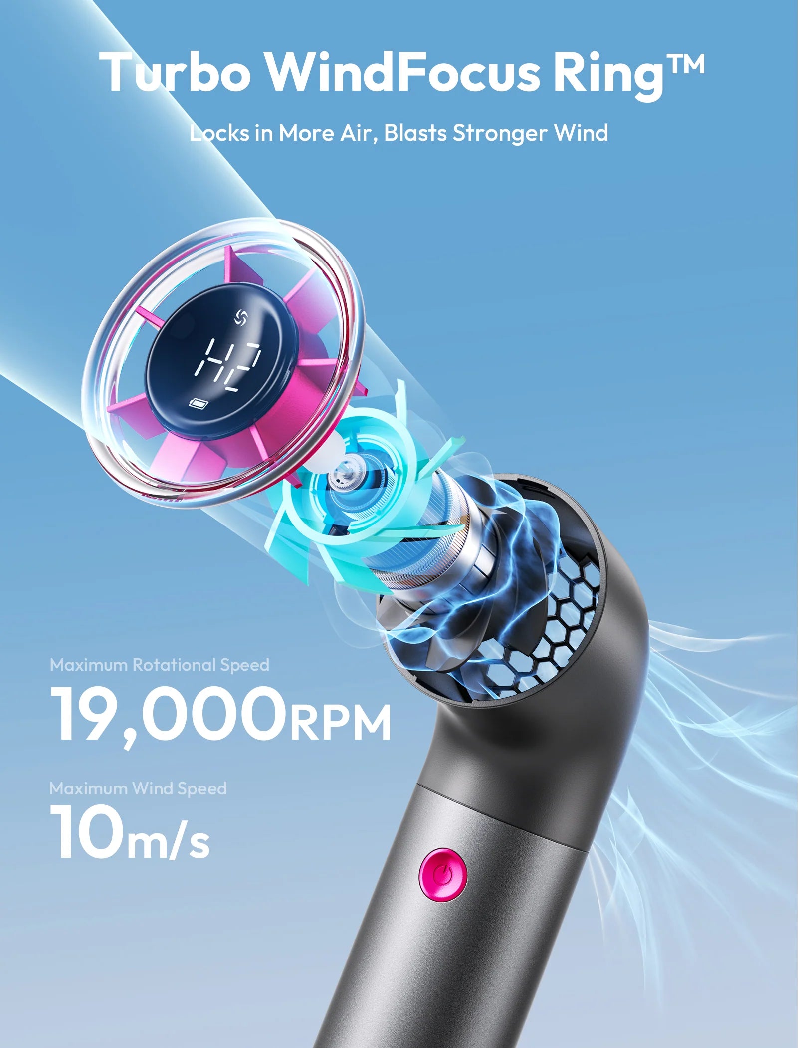 Aecooly Aero Ultra Handheld High-Speed Fan - Grey Purple