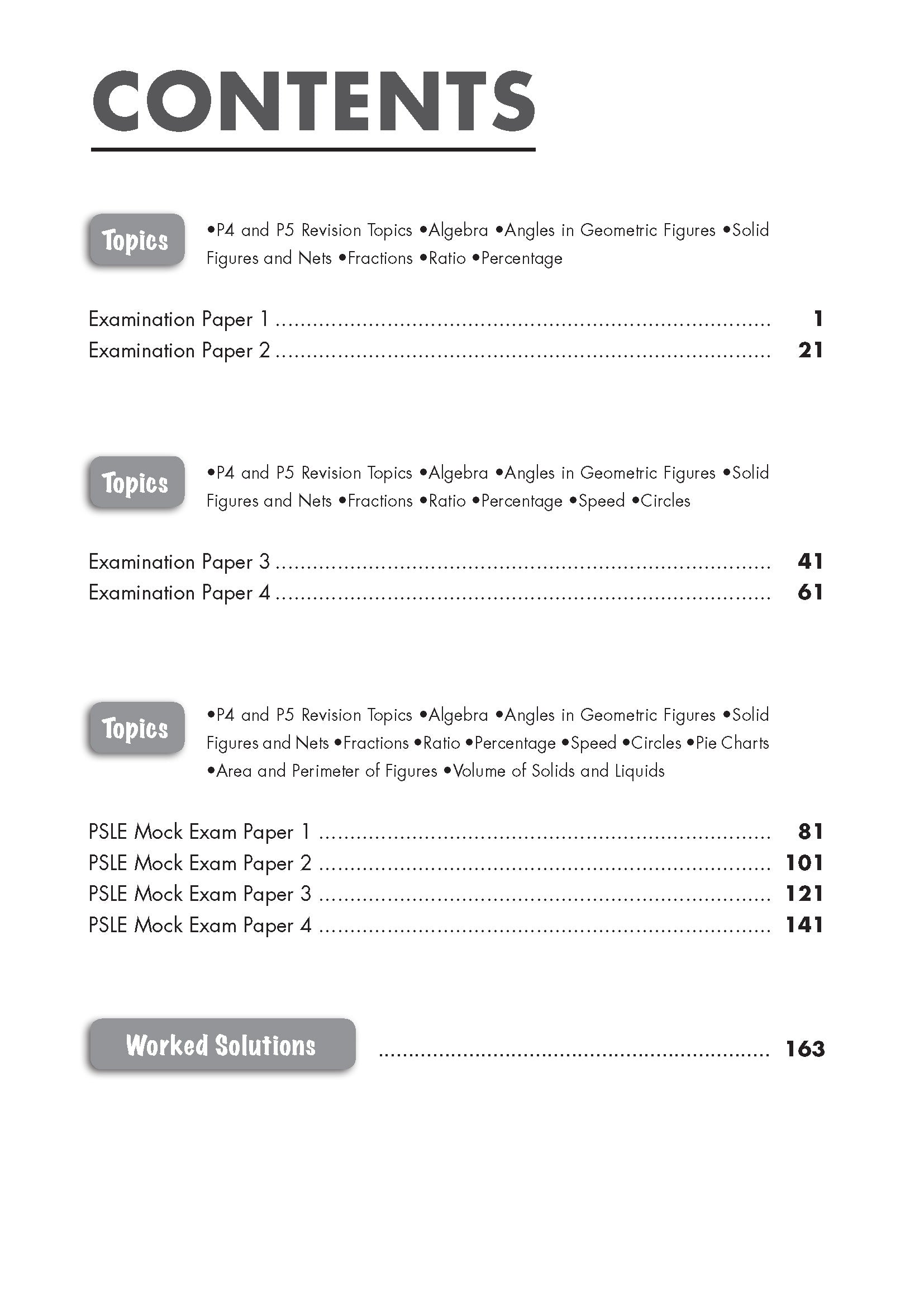 Primary 6 Top Maths Examination Papers