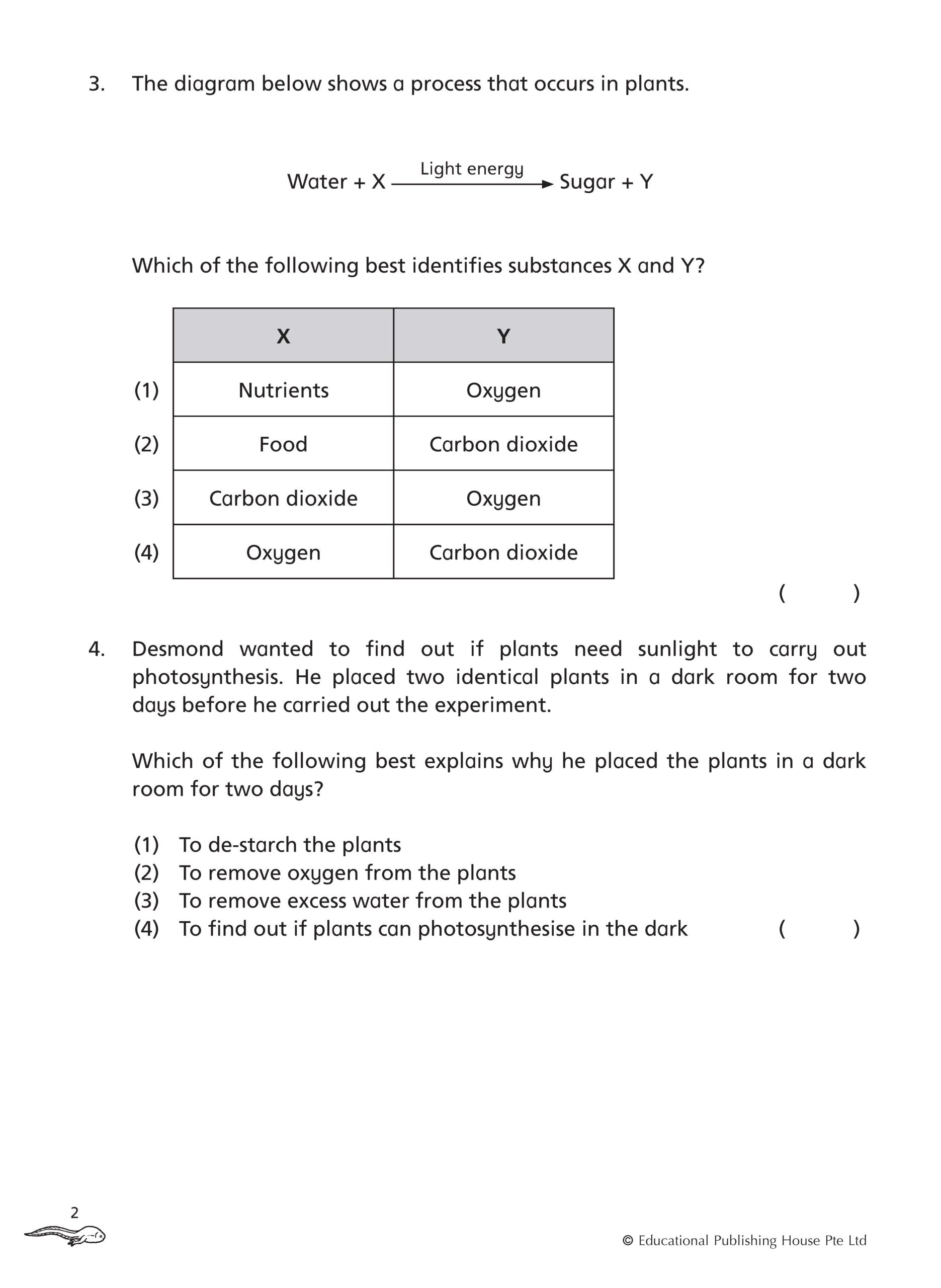 Primary 6 Science Topical Class Tests