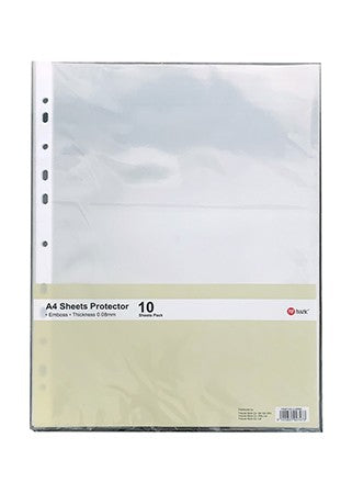 POP BAZIC Sheet Protector A4 Clear 0.08mm - 50 Sheets