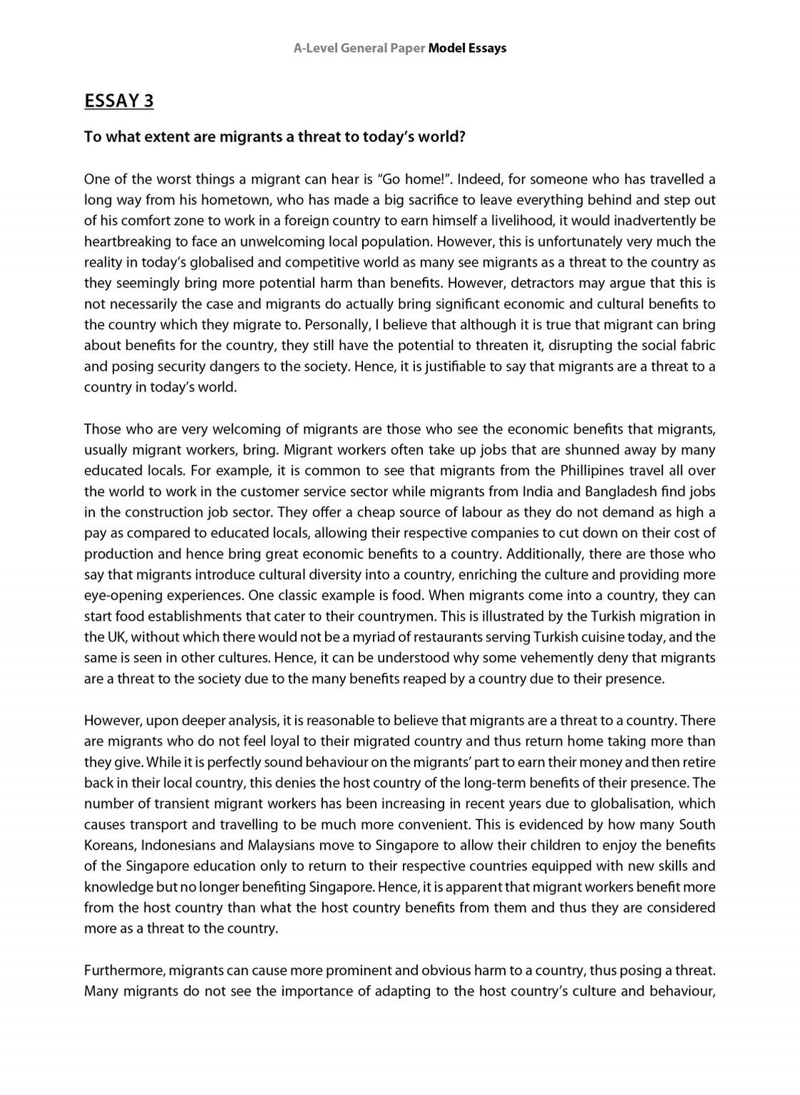 A-Level General Paper Model Essays – Write Your Way to an ‘A’