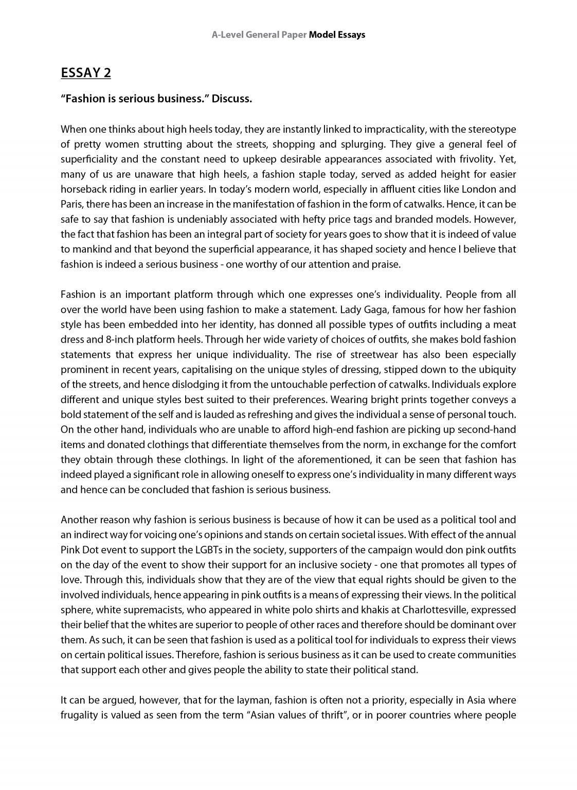 A-Level General Paper Model Essays – Write Your Way to an ‘A’