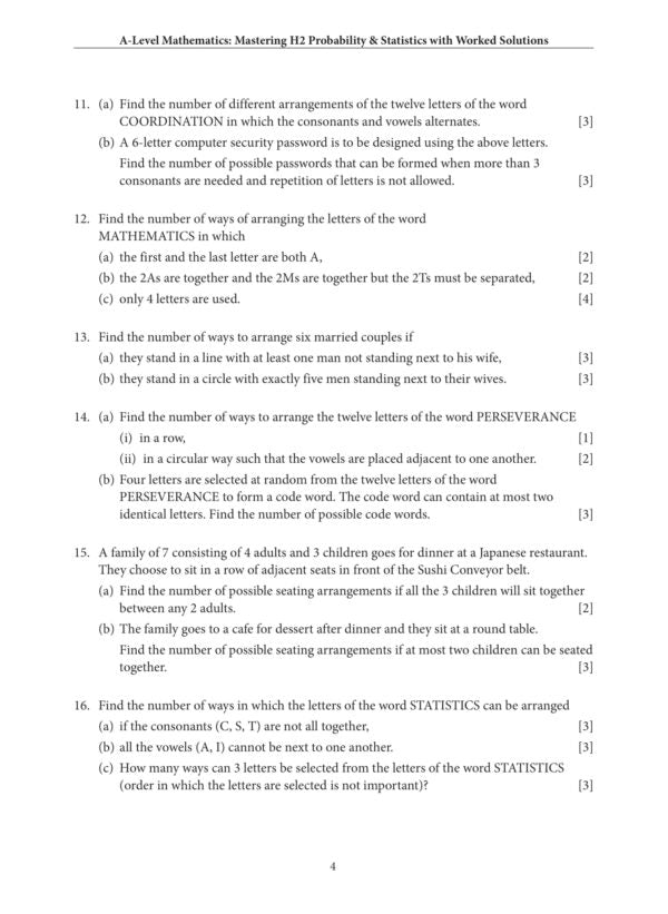 A-Level Mathematics Mastering H2 Probability & Statistics With Worked Solutions