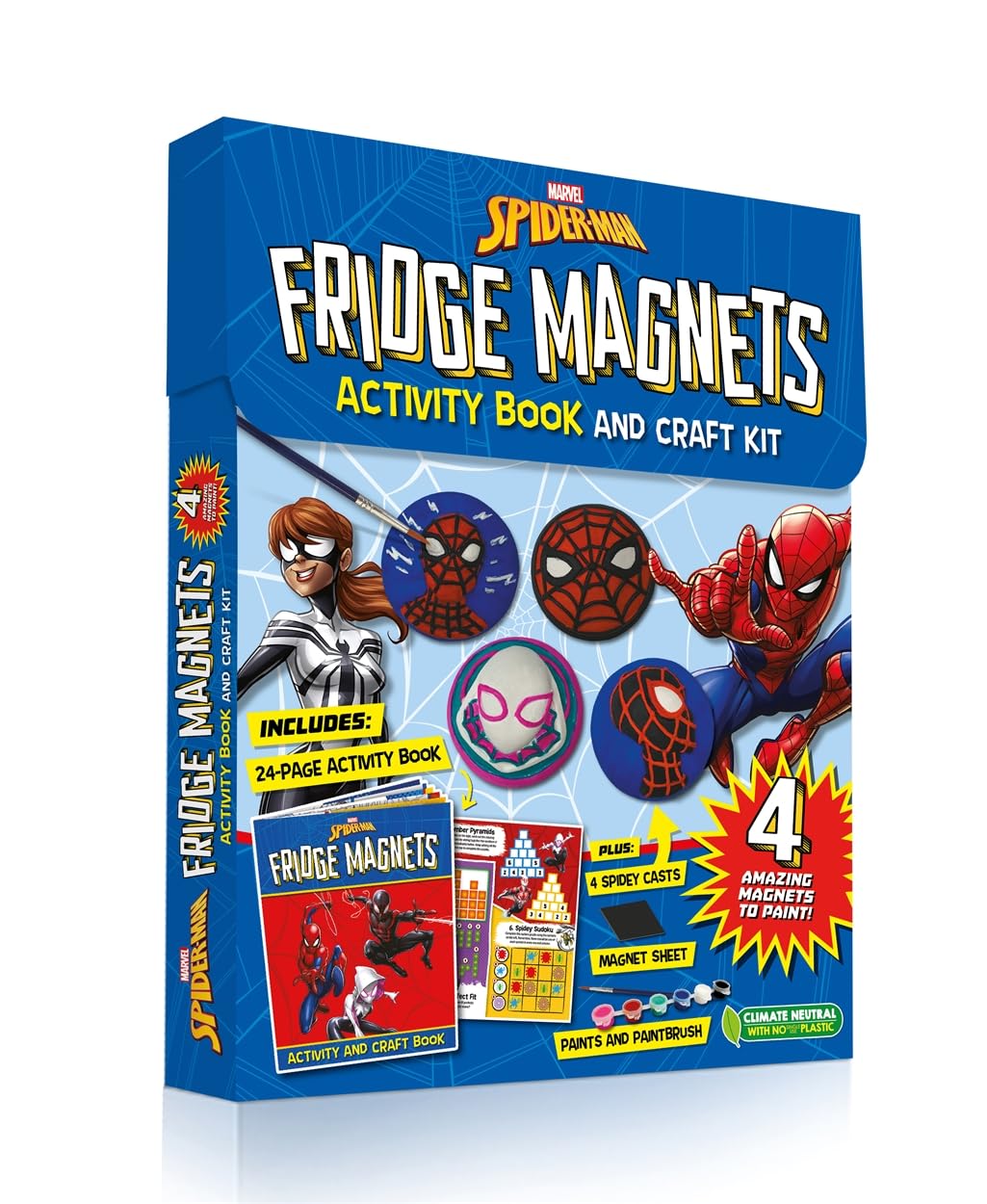 ペーパートイ MARVEL 他 13個セット 未開封 32-TO0630-14 Marvel Spider-Man: Fridge Magnets Activity Book and Craft Kit
