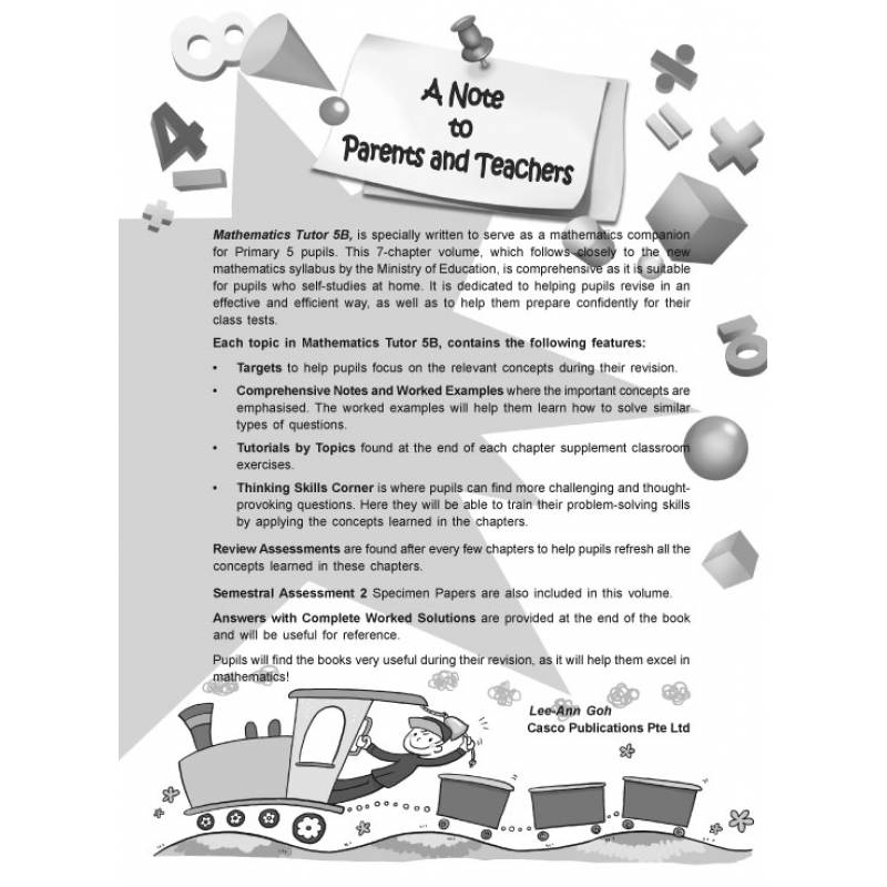 Primary Five Mathematics Tutor 5B