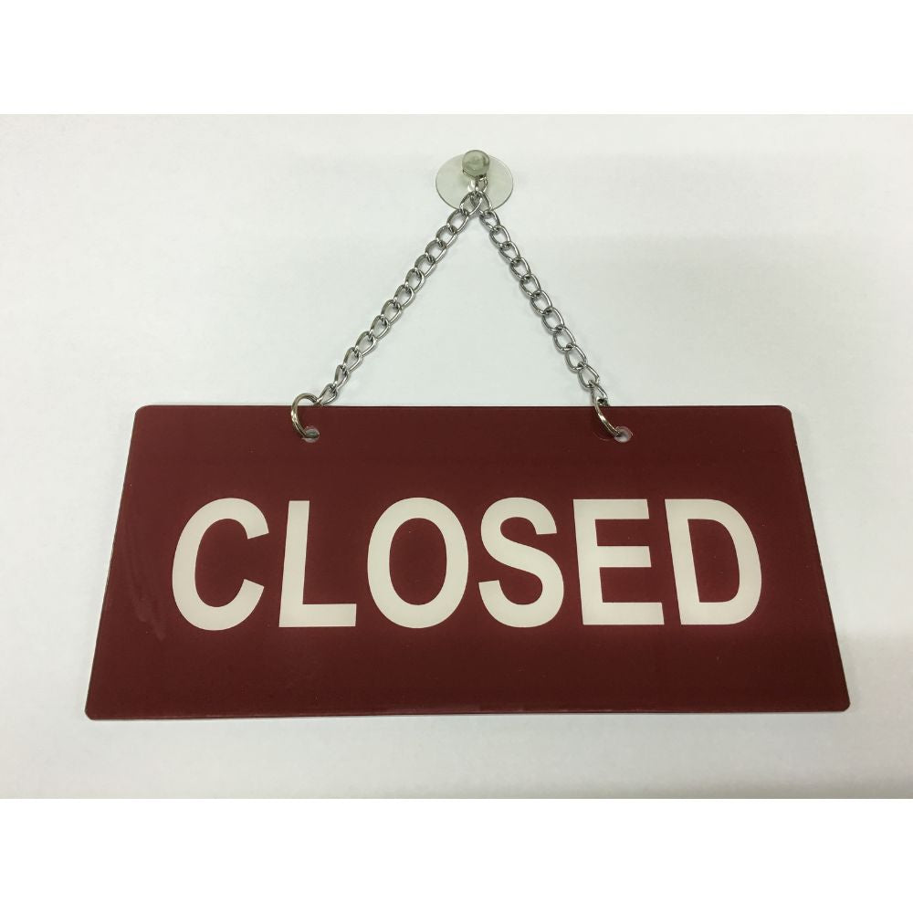 ショップサイン　Welcome／CLOSED COSMO OPEN & CLOSED SIGN RECTANGLE OC-2210 (220mm X 100mm