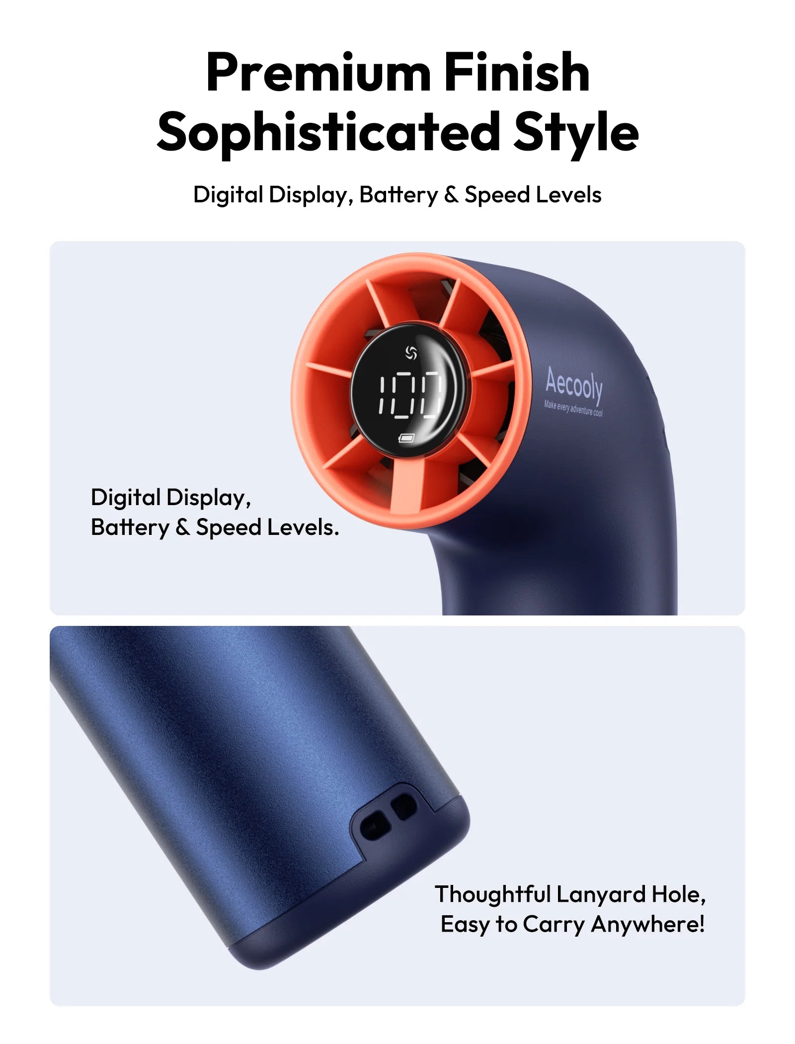 Aecooly Aero Ultra Handheld High-Speed Fan - Blue Orange