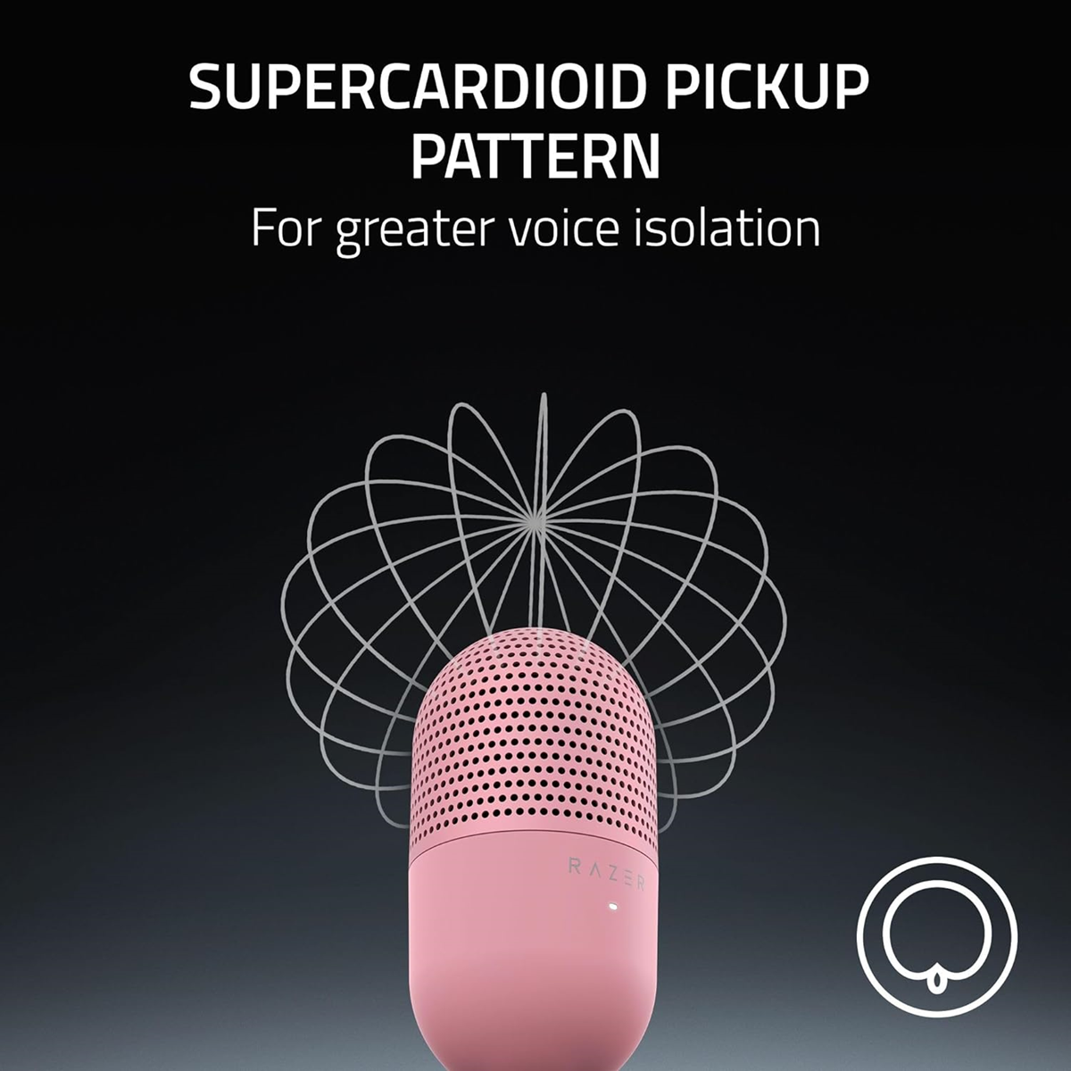 Razer Seiren V3 Mini Ultra-Compact USB Microphone Quartz